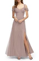 Women's Watters 'gladiola' Off The Shoulder Tulle A-line Gown - Pink