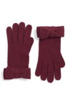 Women's Kate Spade New York Half Bow Gloves, Size - Red