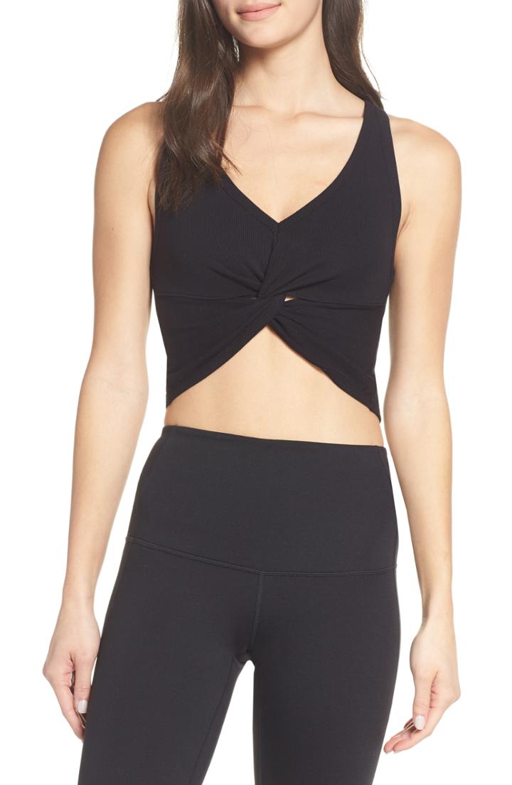 Women's Free People Fp Movement New Moon Crop Top - Black