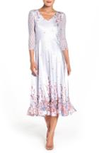 Women's Komarov Floral Charmeuse & Lace A-line Dress