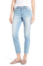 Women's Caslon Frayed Hem Skinny Ankle Jeans - Blue
