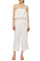 Women's Topshop Eyelet Popover Jumpsuit Us (fits Like 6-8) - White