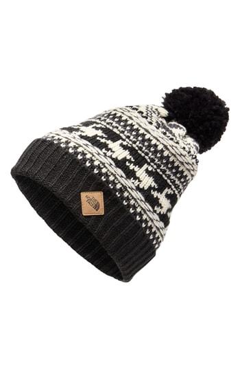 Women's The North Face Fair Isle Deep Fit Beanie - Black