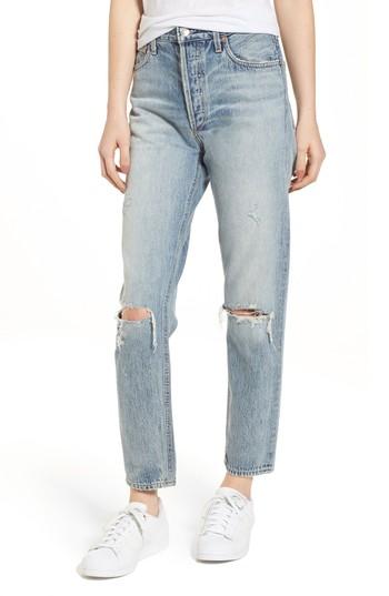 Women's Agolde Jamie High Waist Ankle Jeans - Blue