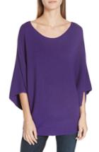 Women's Eileen Fisher Kimono Sleeve Merino Wool Sweater, Size - Purple