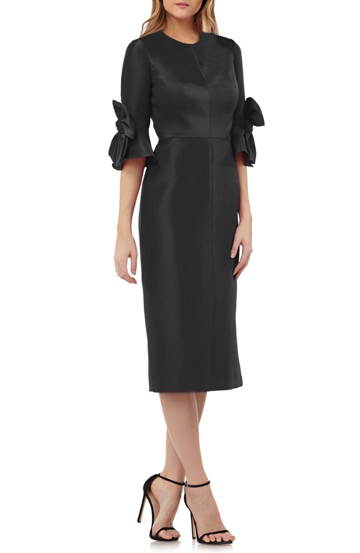 Women's Maggy London Illusion Neck Crepe Trumpet Dress