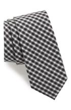 Men's 1901 Check Cotton Tie, Size - Black