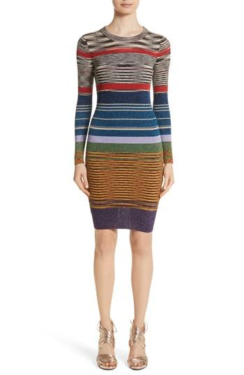Women's Missoni Stripe Space Dye Knit Dress Us / 40 It - Red