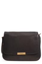 Saint Laurent Amalia Leather Flap Shoulder Bag - Black