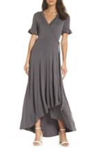 Women's Nsr Luna Maxi Wrap Dress - Grey