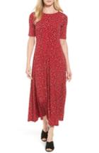 Women's Chaus Dot Print Jersey Maxi Dress - Red