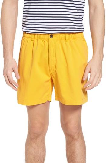 Men's Vintage 1946 Snappers Elastic Waist Shorts - Yellow