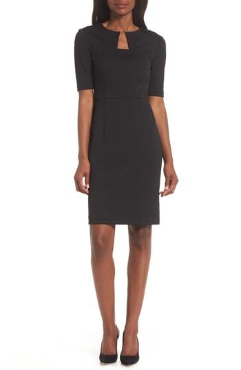 Women's Trina Trina Turk Scotch Notch Neck Sheath Dress
