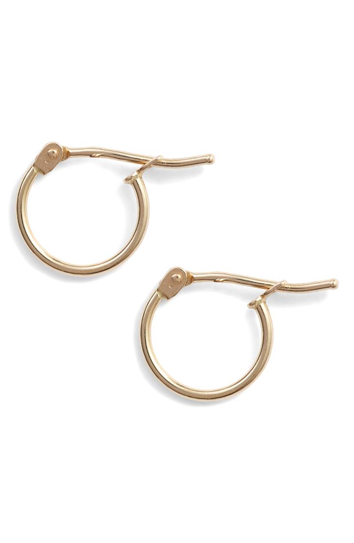 Women's Bony Levy 14k Gold Mini Hoop Earrings (nordstrom Exclusive)
