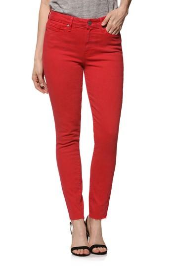 Women's Paige Hoxton High Waist Ankle Skinny Jeans - Red