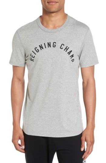 Men's Reigning Champ Ringspun T-shirt, Size - Grey