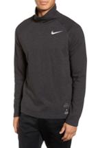 Men's Nike Mock Neck Long Sleeve Running T-shirt - Black