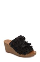 Women's Sole Society Poppie Wedge Sandal .5 M - Black