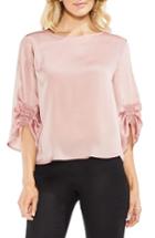 Women's Vince Camuto Textured Satin Blouse, Size - Pink