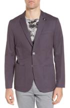 Men's Ted Baker London Cliford Trim Fit Stretch Cotton Blazer (m) - Grey