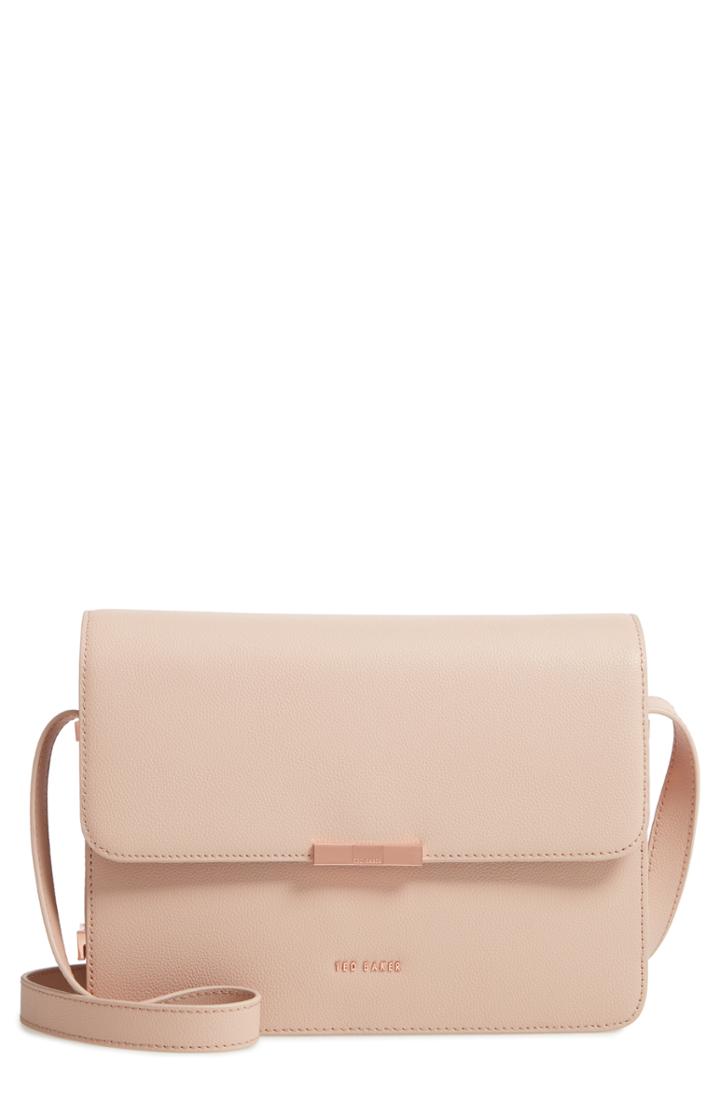 Ted Baker London Jiliann Leather Shoulder Bag - Beige
