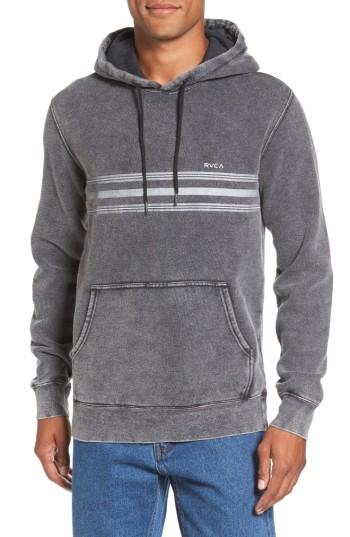 Men's Rvca Seven Stripe Fleece Hoodie - Blue/green