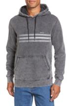 Men's Rvca Seven Stripe Fleece Hoodie - Blue/green
