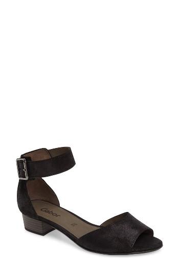 Women's Gabor Ankle Strap Sandal M - Black