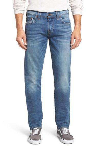 Men's True Religion Brand Jeans Geno Straight Leg Jeans - Blue