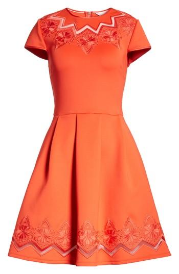 Women's Ted Baker London Lace & Mesh Skater Dress