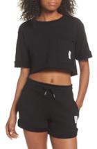 Women's Les Girls Les Boys French Terry Crop Sweatshirt - Black