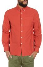 Men's Saturdays Nyc Crosby Oxford Woven Shirt - Red