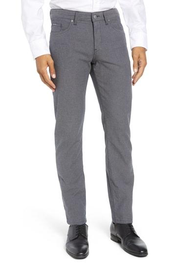 Men's Boss Delaware Slim Fit Herringbone Pants X 34 - Grey