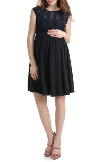 Women's Kimi And Kai Lara Lace Trim Maternity Dress - Black