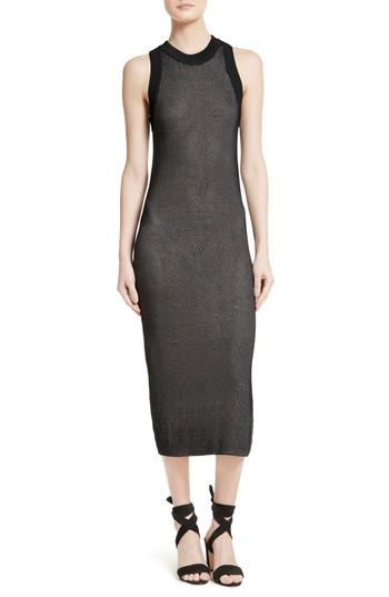Women's Milly Mesh Midi Dress - Black