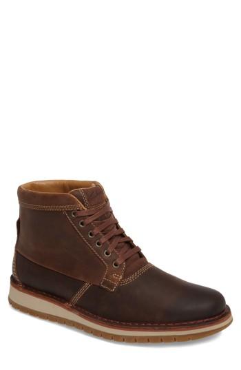 Men's Clarks Varby Plain Toe Boot M - Brown