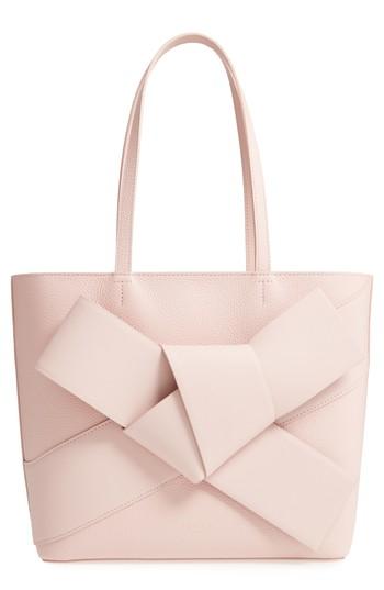 Ted Baker London Giant Knot Leather Shopper - Pink