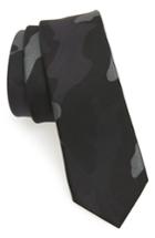 Men's Valentino Camo Silk Skinny Tie, Size - Metallic