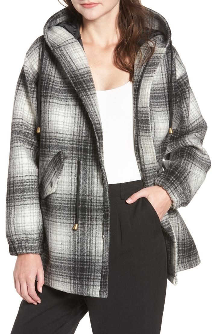 Women's Lira Clothing Audrey Plaid Jacket - Black