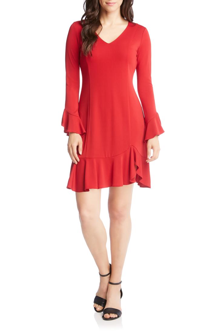 Women's Karen Kane Sienna Ruffle Trim Dress