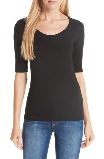 Women's Majestic Soft Touch Elbow Sleeve Tee - Grey