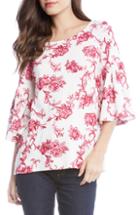 Women's Frame Burnout Stripe Velvet Blouse