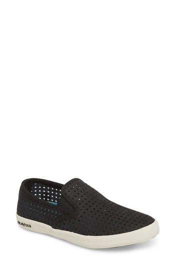Women's Seavees Baja Perforated Slip-on Sneaker M - Black