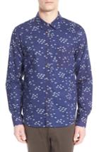 Men's Michael Stars Trim Fit Print Sport Shirt - Blue