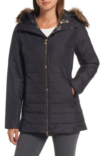 Women's The North Face Harway Heatseeker(tm) Water-resistant Jacket With Faux Fur Trim - Black