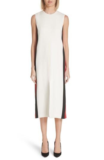 Women's Burberry Selene Stripe Midi Dress Us / 38 It - Ivory