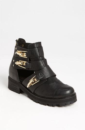 Topshop 'aj Heavy' Cutout Bootie Womens Black Size 5.5us / 36eu