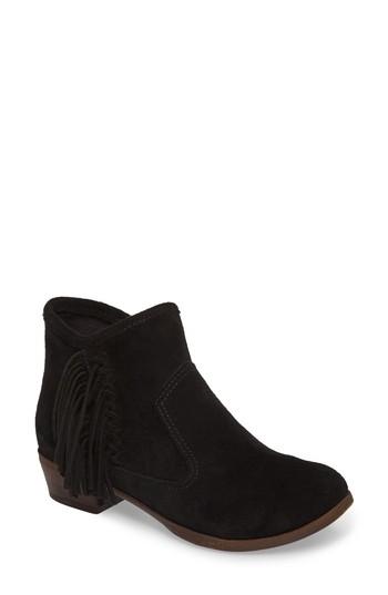 Women's Minnetonka Blake Fringe Bootie M - Black