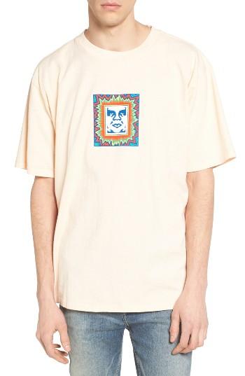Men's Obey Tripped Box Graphic T-shirt - Pink