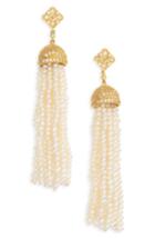 Women's Freida Rothman Audrey Waterfall Tassel Pearl Earrings